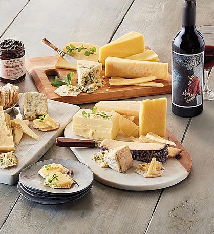 Vintner&#39;s Choice Gourmet Cheese Assortment with Palermo Cabernet Sauvignon